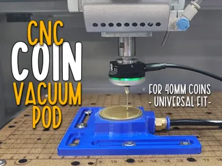 40mm Coin CNC Vacuum Pod – Workholding for Coins