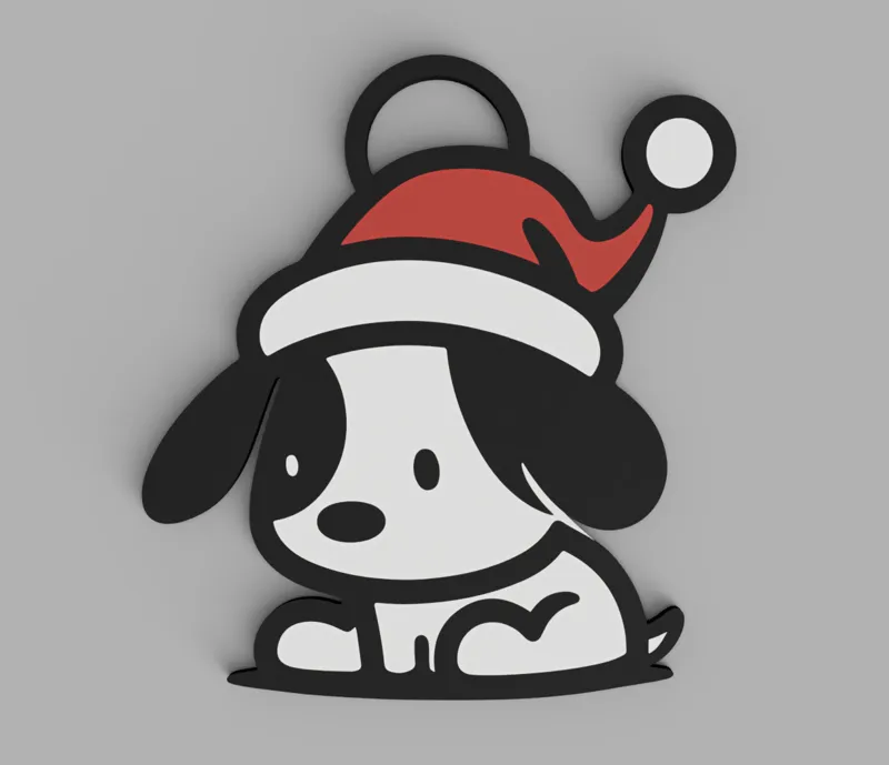 Cute Christmas Dog Ornament