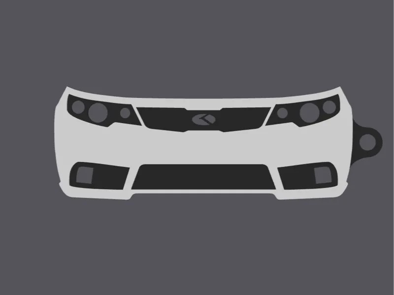 Kia Forte Front Bumper Keychain (1st Gen)