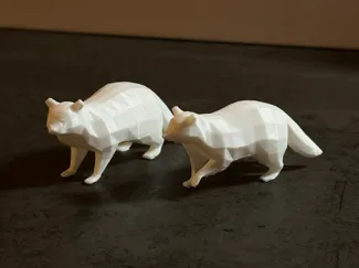 Low poly raccoon