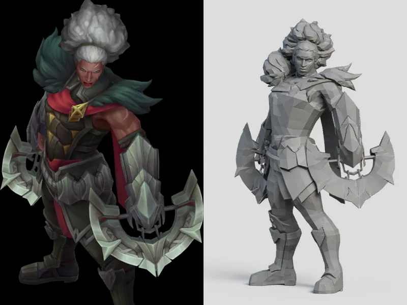 Ambessa League of Legends 3D Model