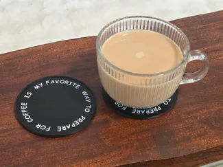 funny loop sentence coffee coaster- stackable