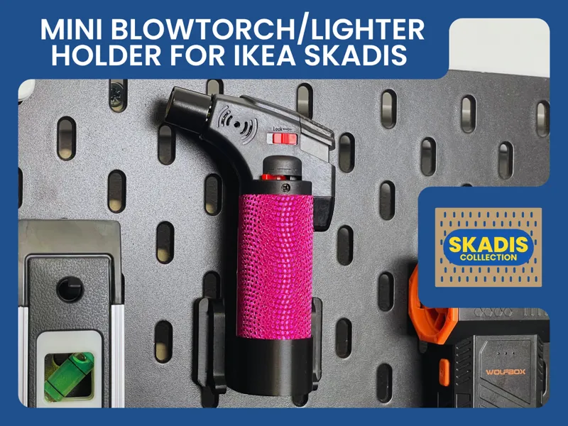 Mini Blow Torch Lighter holder for IKEA Skadis
