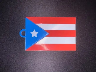 Puerto Rico Flag Keychain