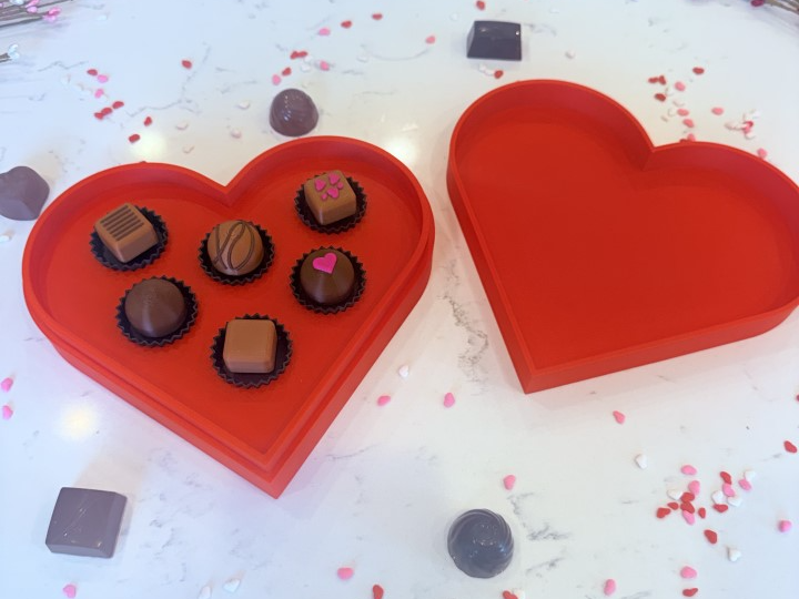 valentine chocolate clickers with box