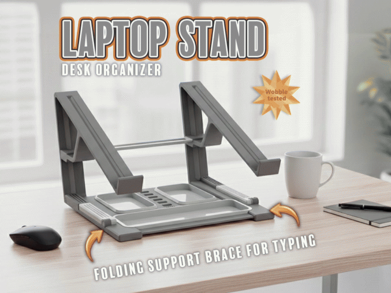 Laptop Stand with locking supports