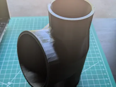 6" to 6" and 4" duct 3-way adapter