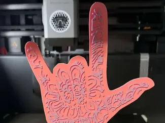 ASL American Sign Language I Love You Hand Sign