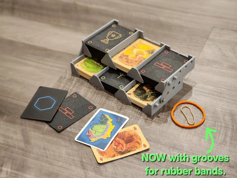 V2 Stackable Catan Card Tray with cover 56mmx80mm