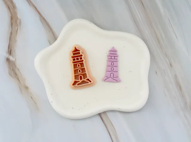 Lighthouse Polymer Clay Earrings Cutter