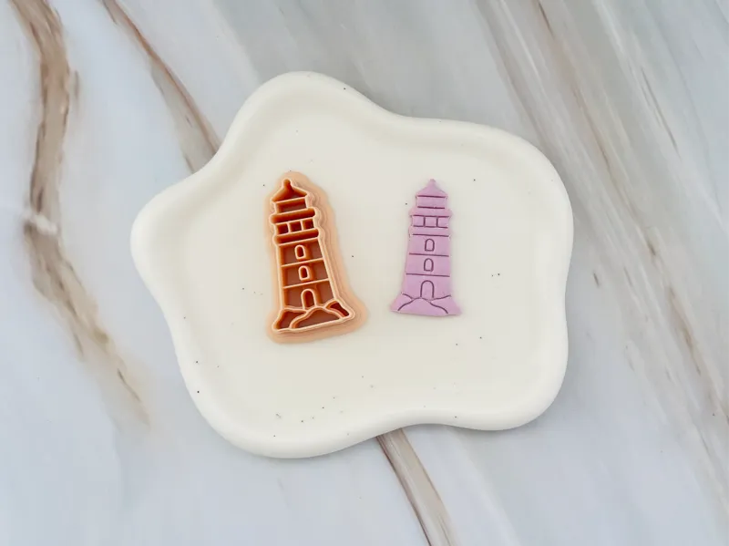 Lighthouse Polymer Clay Earrings Cutter