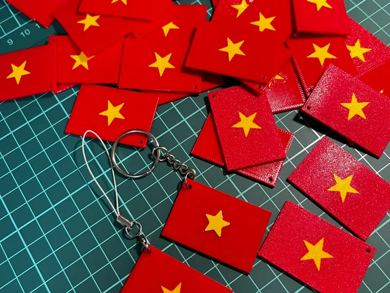 keychan vietnam flag (45x30)