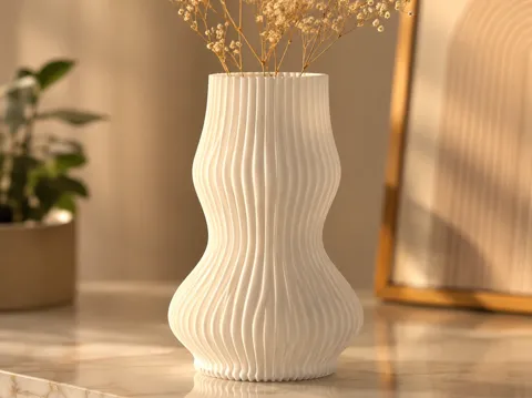 Jarrón decorativo: Elegant Wave Vase — referencia de MakerWorld