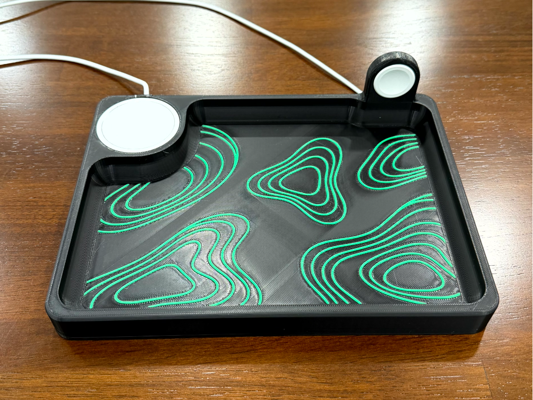 Nightstand EDC Tray With Magsafe + Apple Watch