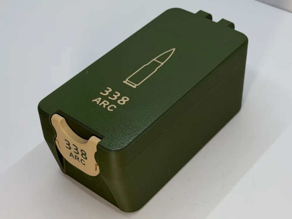 Caja o estuche: Ammo Box - 338 ARC - 50 Rounds. Referencia del modelo original.