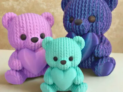 Knitted Valentine's Day Teddy Bear| No AMS Needed