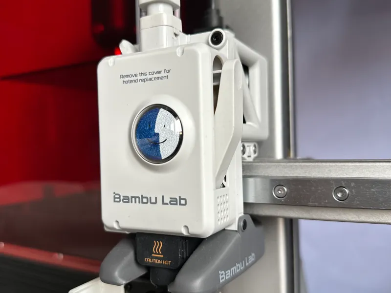 A1 hot end extrusion wheel eye - Apple Finder Logo