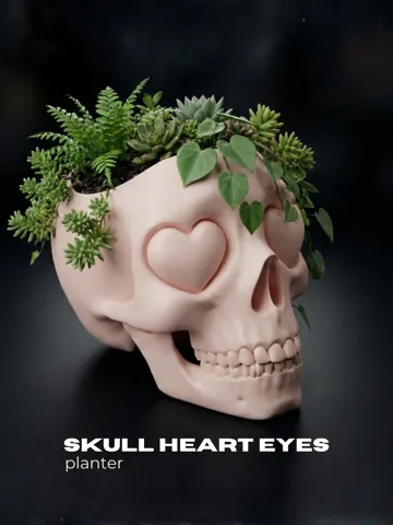 Adorno temático: Skull Heart Eyes Pot&Decor — vista de referencia 2