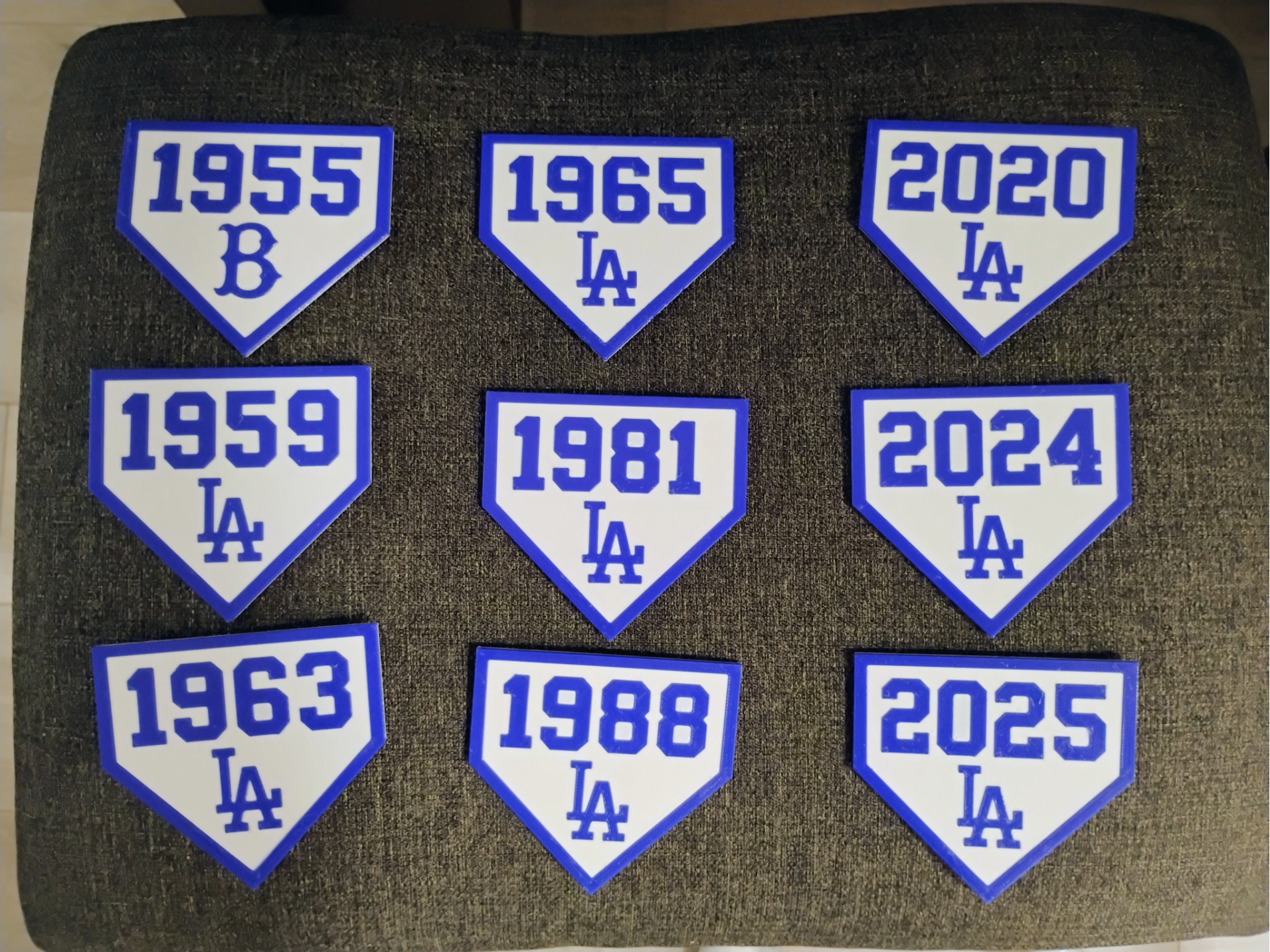 Dodgers Championship plaques 3D model