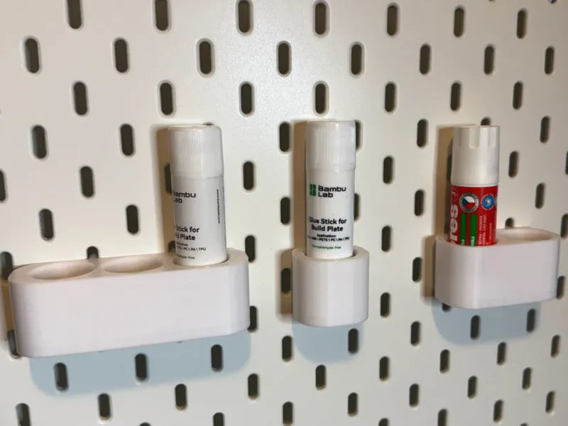 Ikea Skadis Glue Stick Holder, three versions