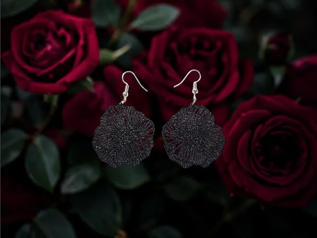 Radiant poppy earrings