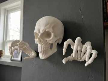 Adorno temático: Skull & Skeleton Hands Halloween Wall Decor — vista de referencia 4