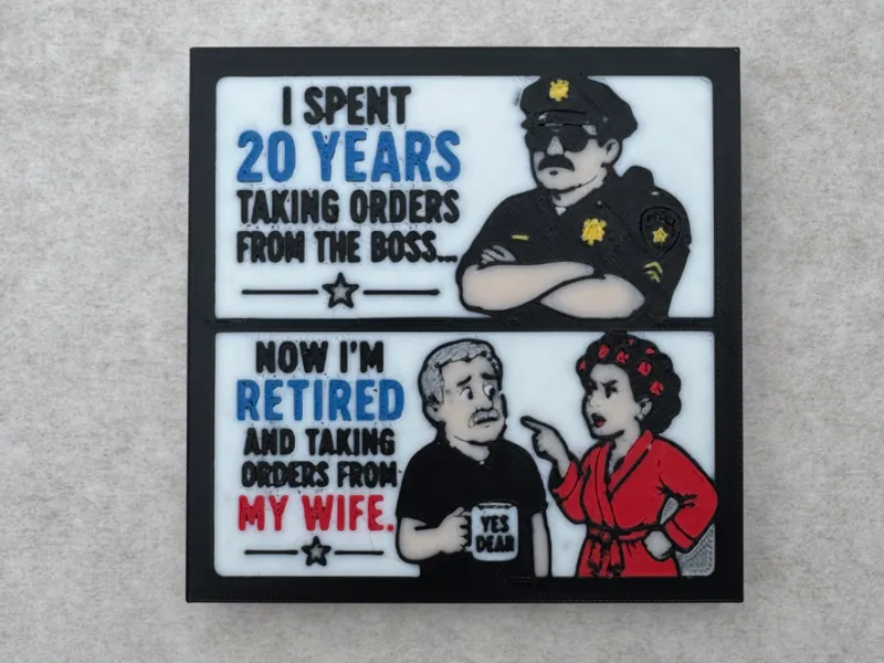 My Boss, Now My Wife – Retired Cop Humor Coaster