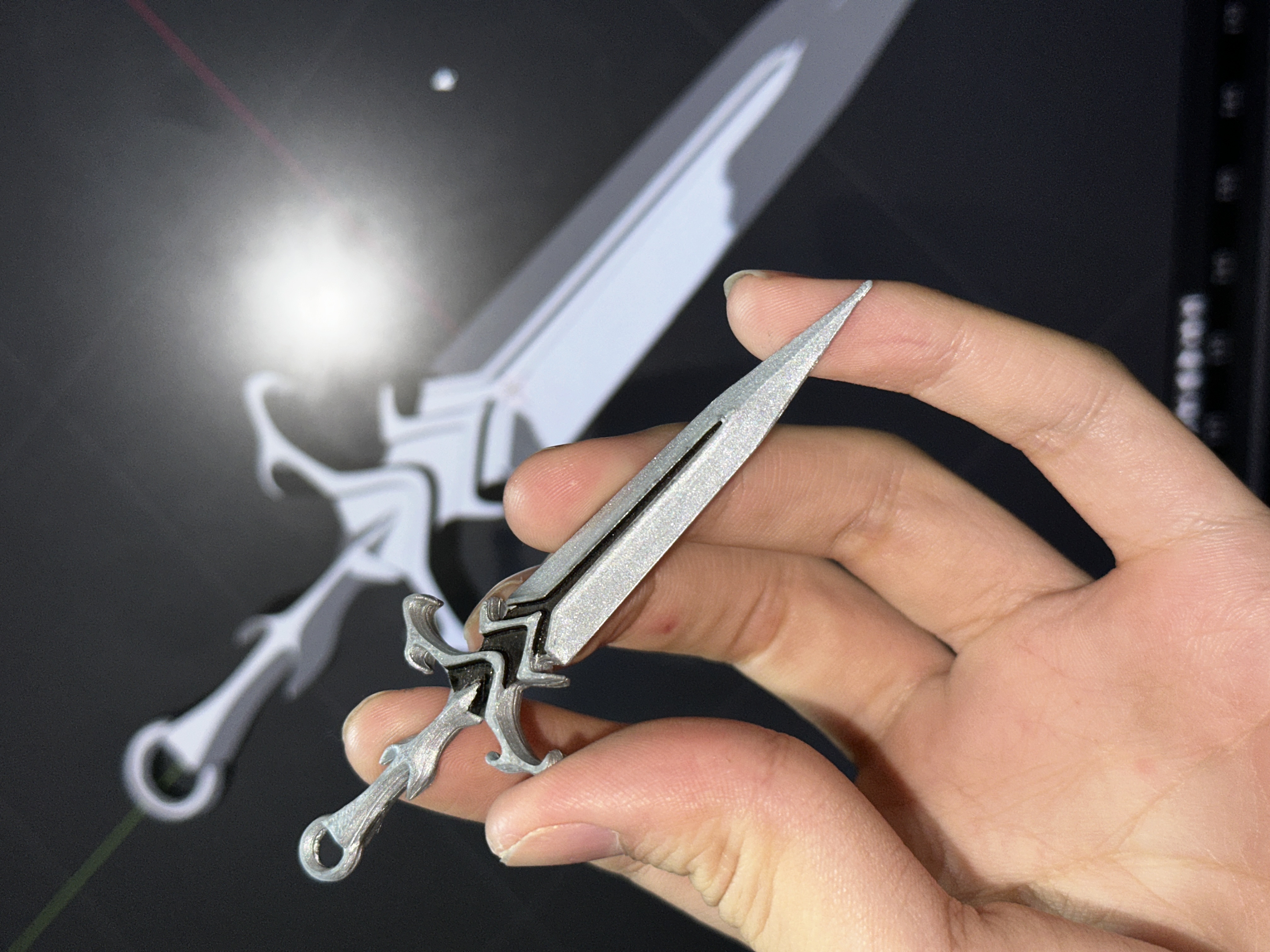 Miniatura 2 do modelo 3D 匕首银饰