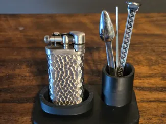 Pipe Lighter and Tamper Stand