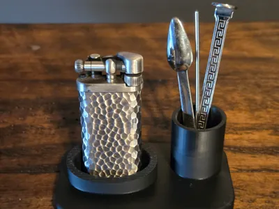Pipe Lighter and Tamper Stand