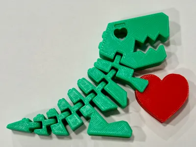 Flexi Rex With Heart For Valentine's Day