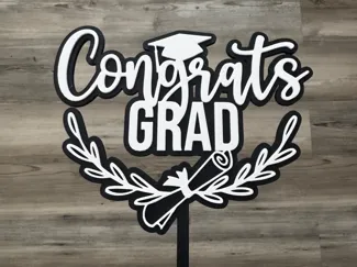 Congrats GRAD cake topper