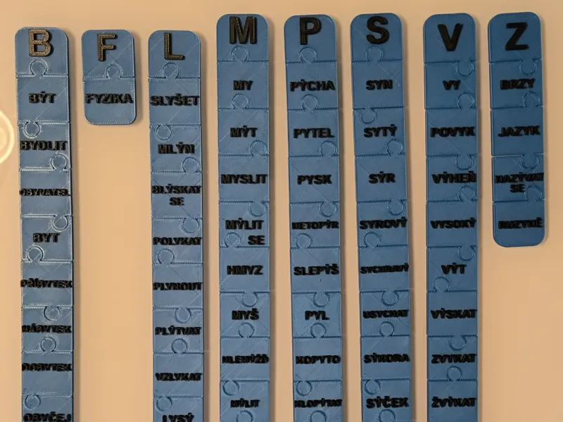 Vyjmenovaná slova CZ - puzzle k procvičování