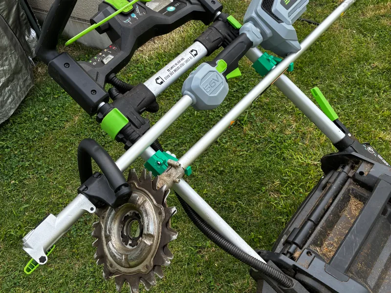 edger holder for lawn mower