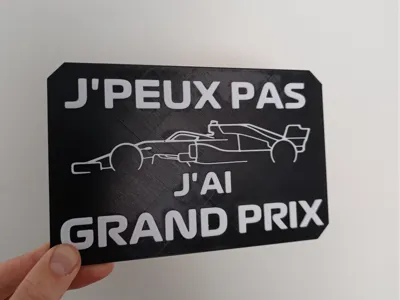 I can't I have Grand Prix Wall Art Sign