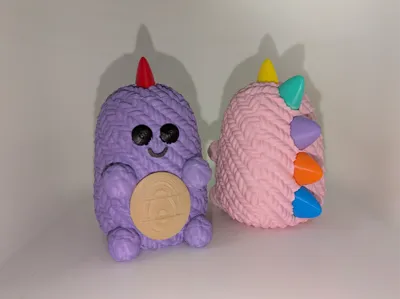 Wooly knitted cute dinosaur 