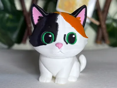 3D Miniature - Tricolor Cat