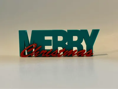 Merry Christmas Sign – 2 Colors – No AMS–Press Fit
