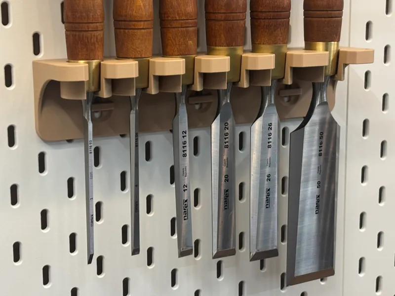Skadis Holder for 6 pcs 8116 Narex Chisels