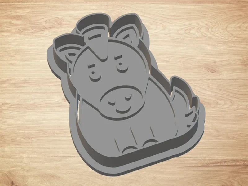 cookie cutter horse - cutter and stamp
