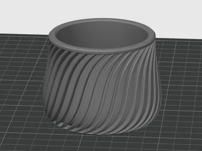 Fluted Vase 3 from a series of 4, freely scalable