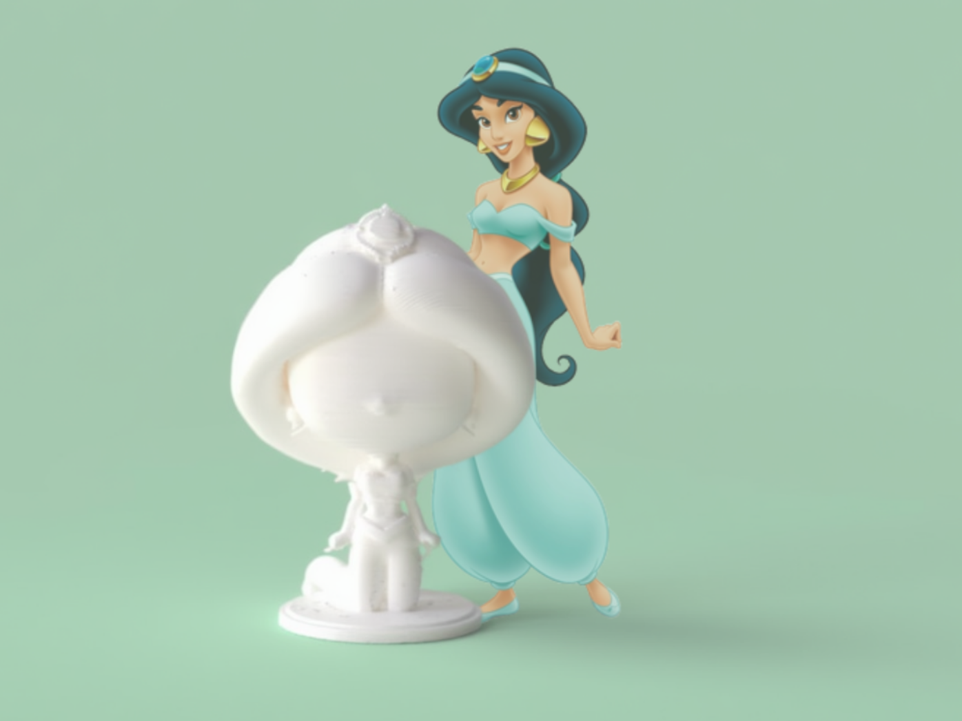 Chibi Jasmine 3D Model –  Aladdin 