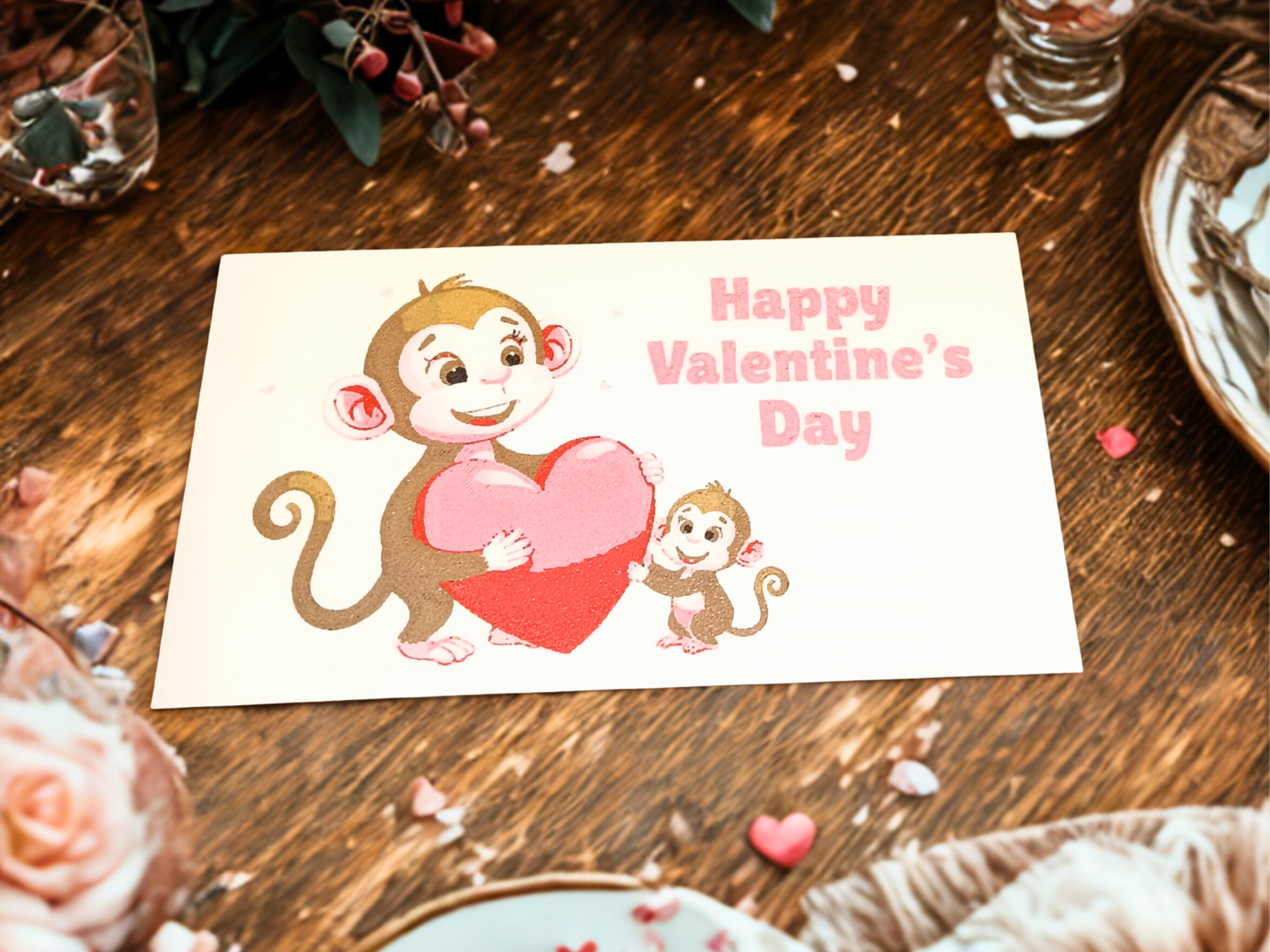 cute Valentine’s Day monkeys (HueForge)