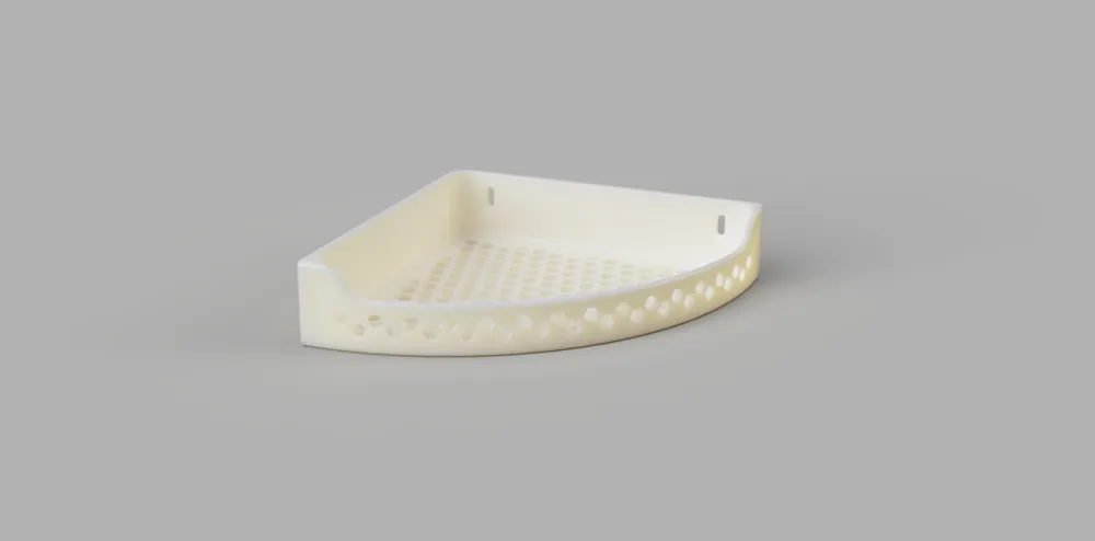 Modern Hex-Grid Corner Bathroom Shelf - Free 3D Print Model - MakerWorld
