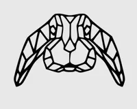 Tableau mural low poly lapin — photo 2