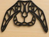 Tableau mural low poly lapin — photo 1