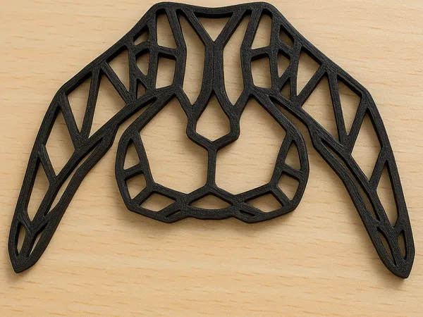 Tableau mural low poly lapin