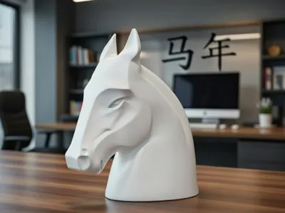 Horse bust , year of the horse
