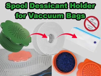 Spool Dessicant Container for ZipLock/Vacuum Bags