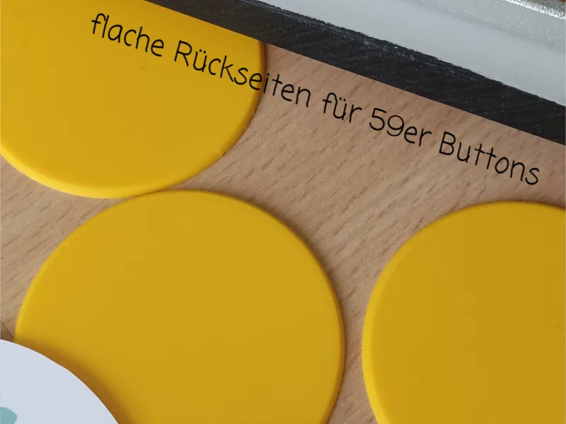 Flache Rückseite für 59mm Buttons